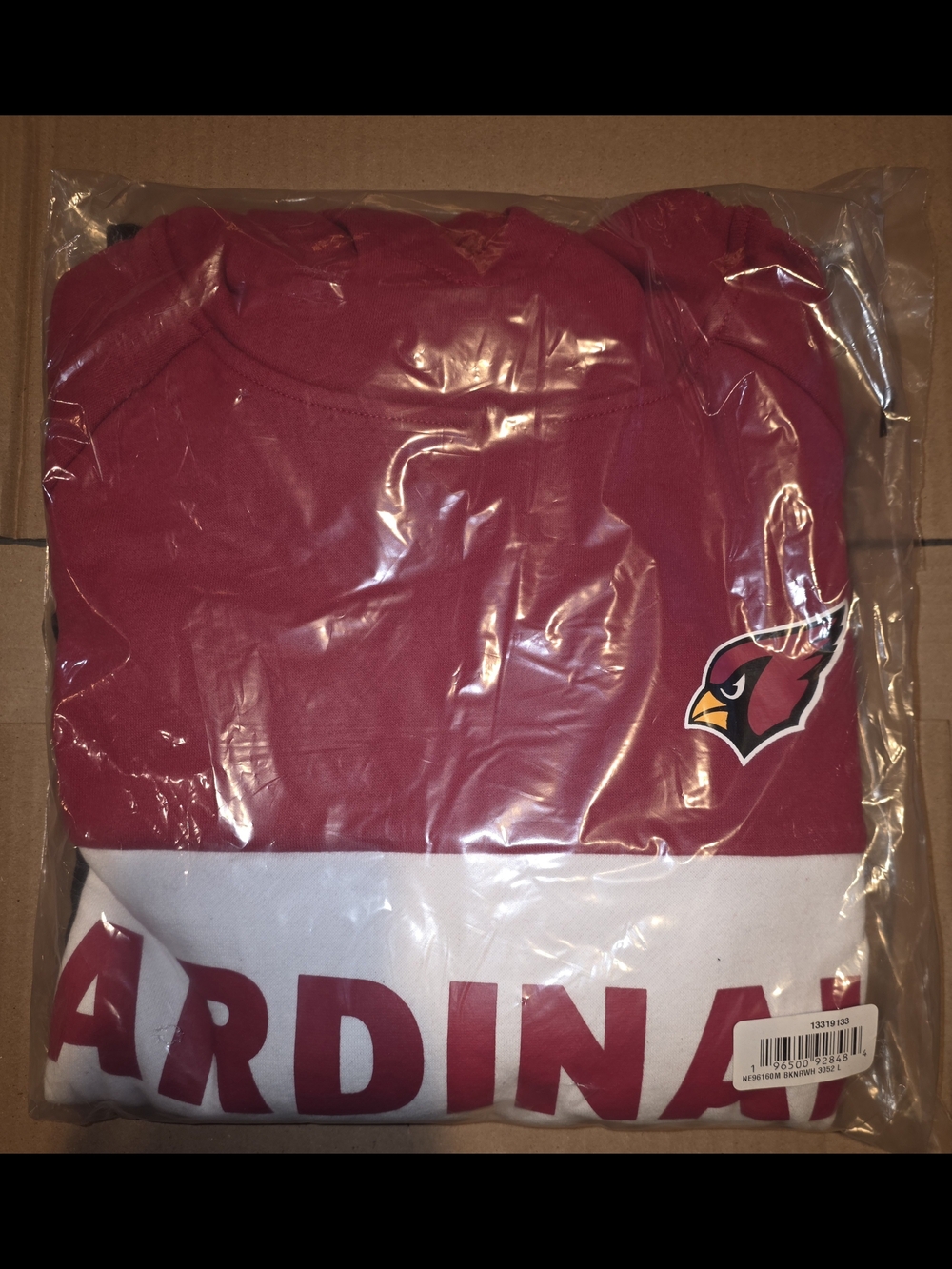 Men's Arizona Cardinals Red Team Logo Crewneck Sweatshirt